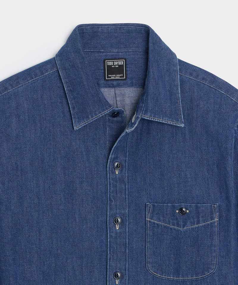 Denim Point Collar Shirt 3