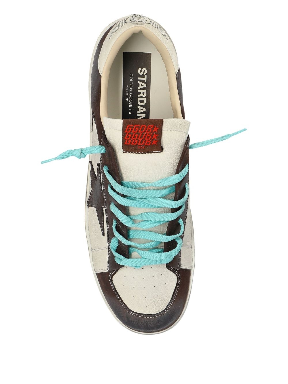 star-detail leather sneakers - 4