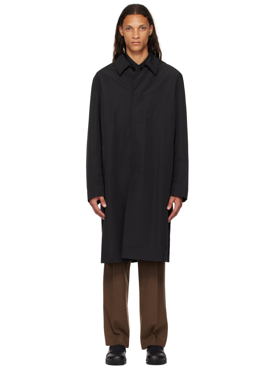 Black Relaxed Coat - 1
