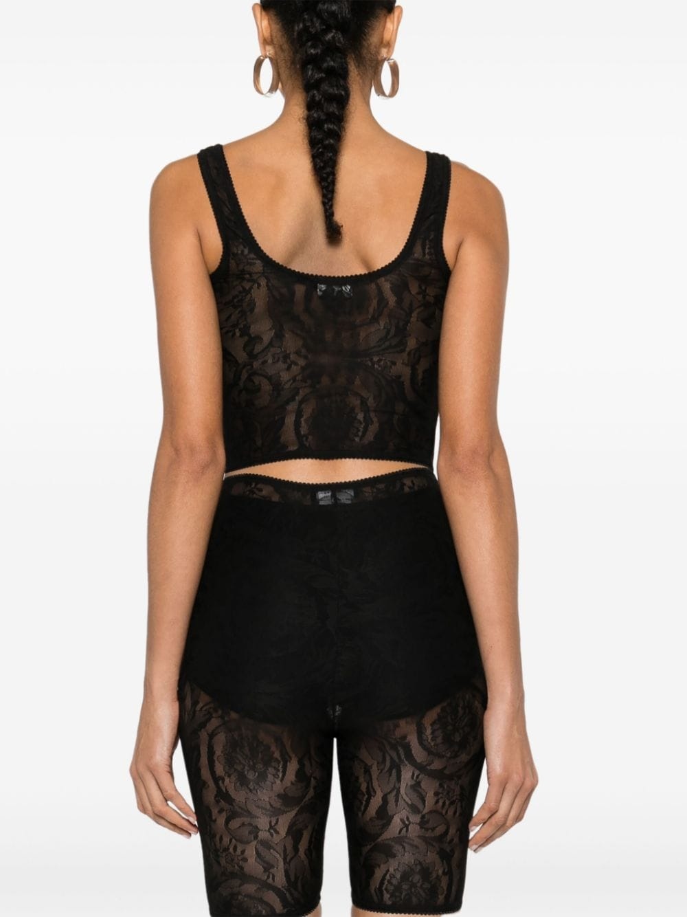 Medusa Head floral-lace top - 4