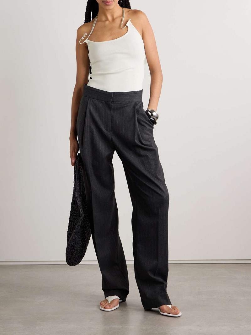 CHRISTOPHER ESBER Levitate embellished ribbed stretch-knit tank White outlook