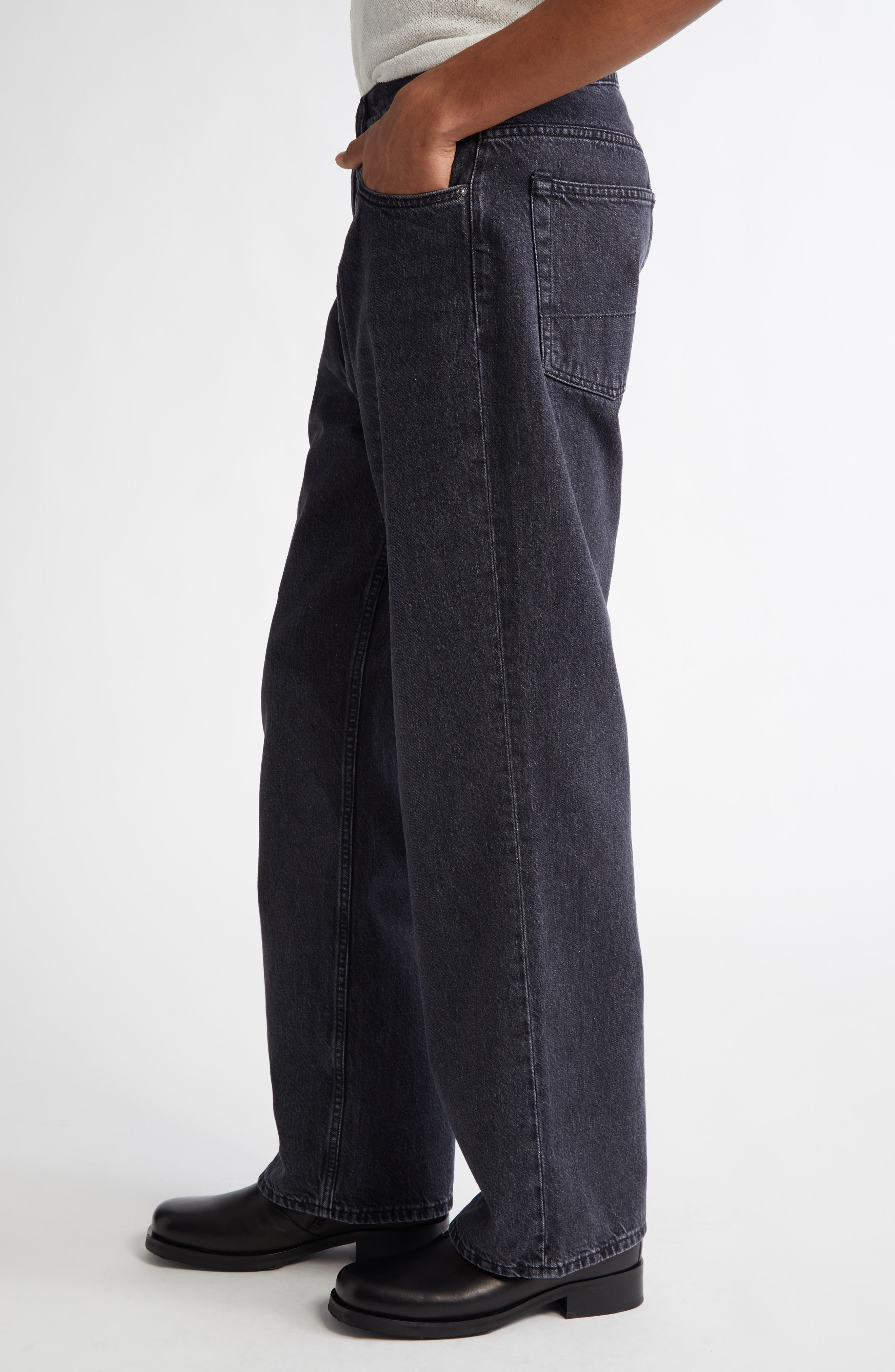 OUR LEGACY Third Cut Wide Leg Jeans in Supergrey Wash at Nordstrom - 4