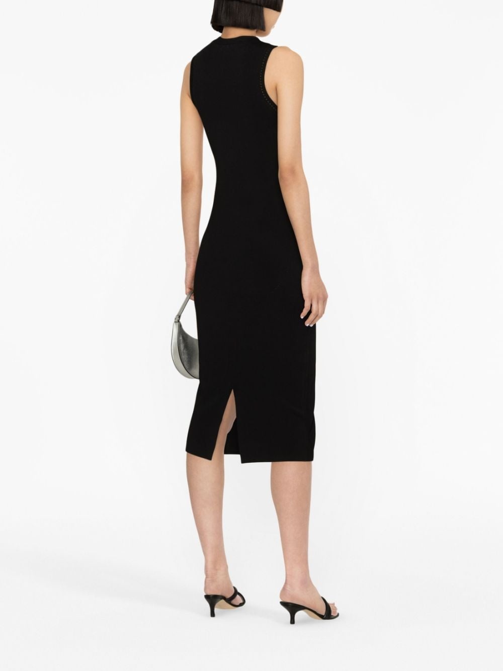 cut-out sleeveless midi dress - 4