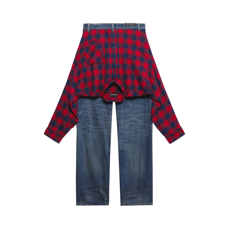 BALENCIAGA Hybrid Shirt Pants in Blue outlook