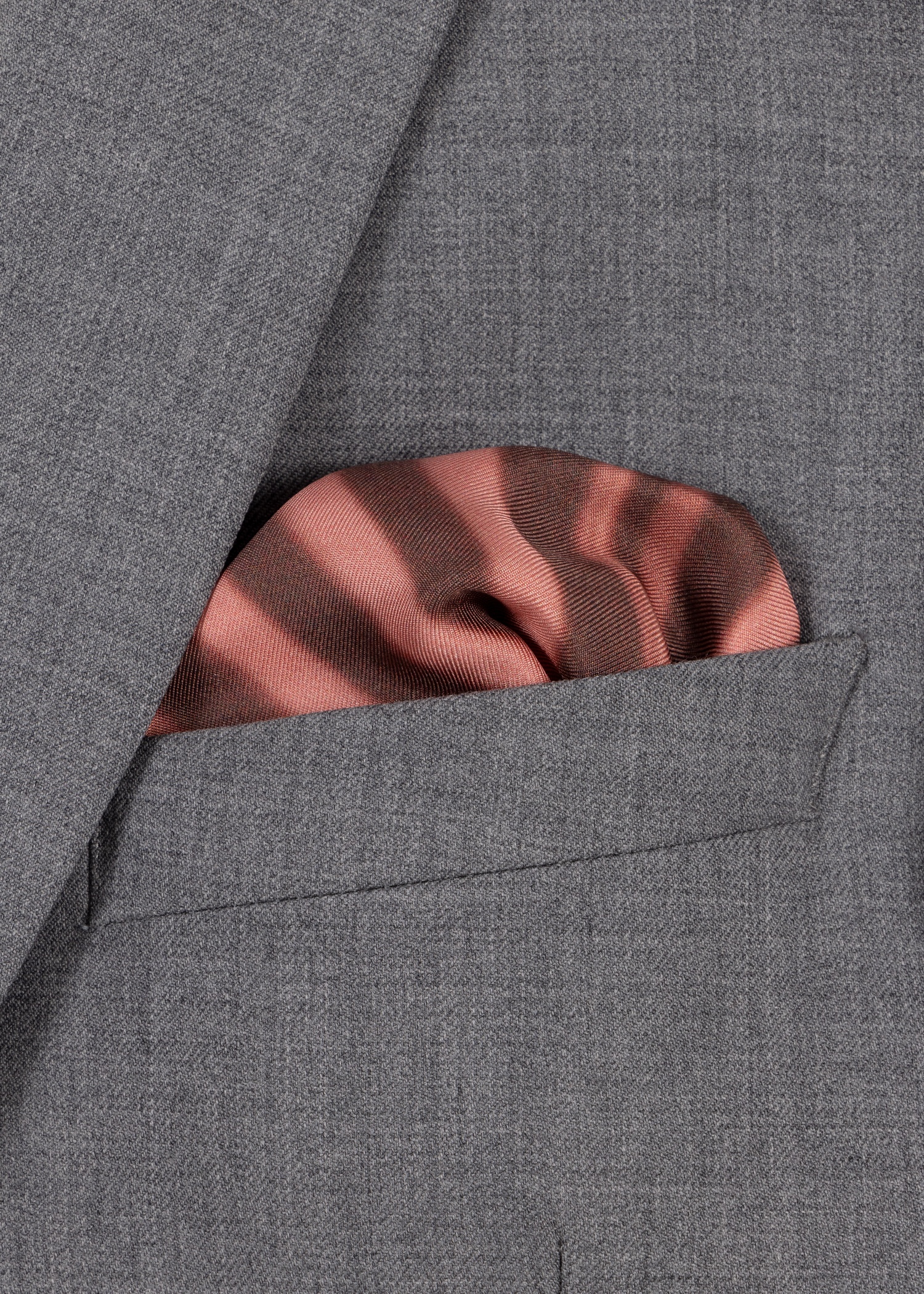 Diagonal Stripe Silk Pocket Square - 4