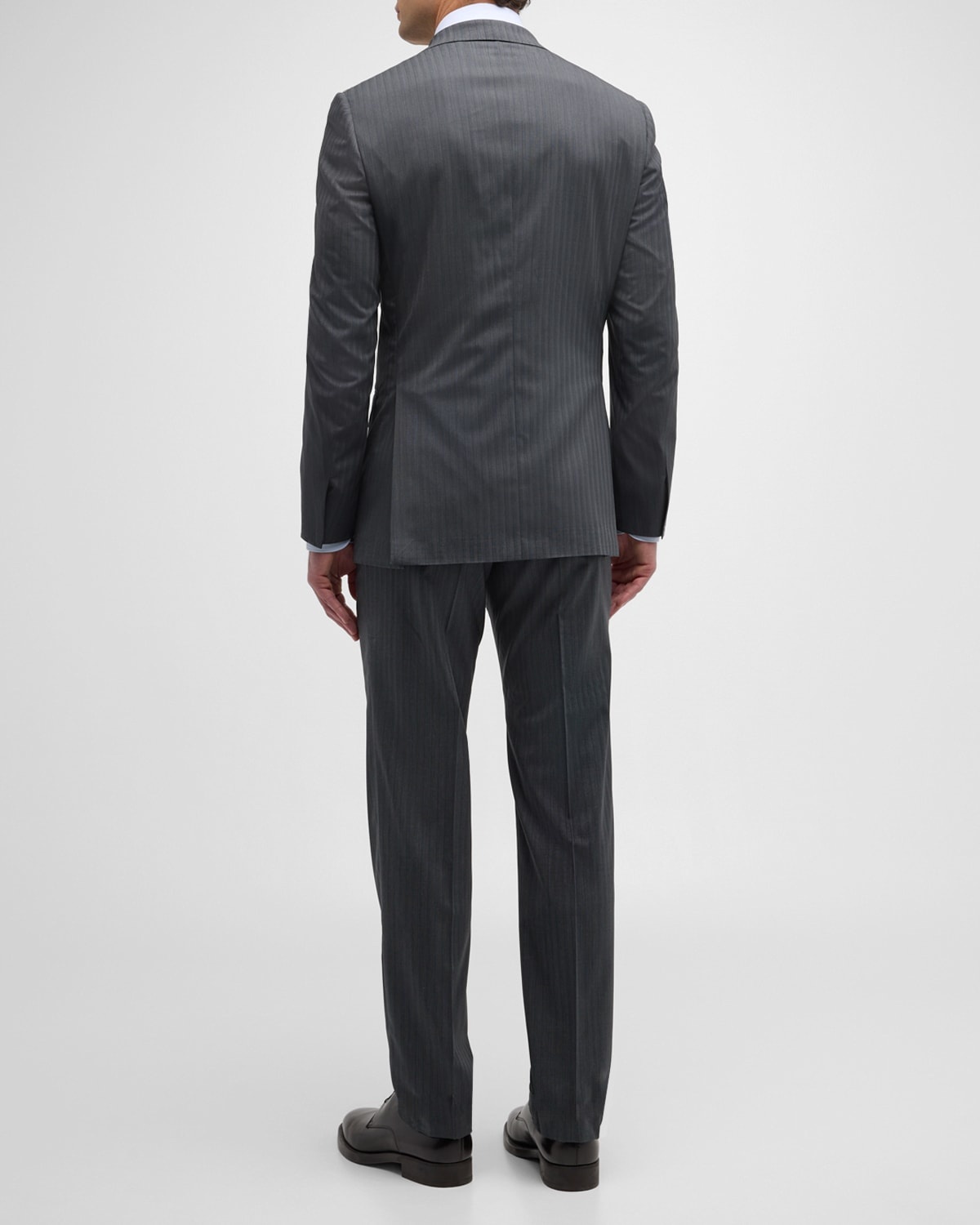 Men's Tonal Striped Wool Suit - 4