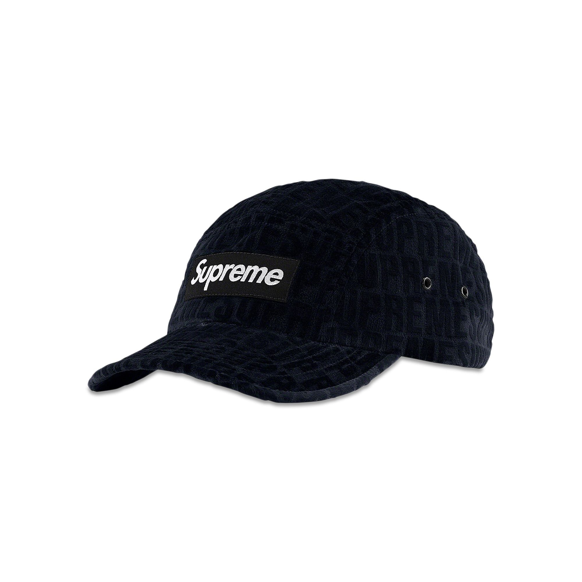 Supreme Velvet Pattern Camp Cap 'Black' - 1