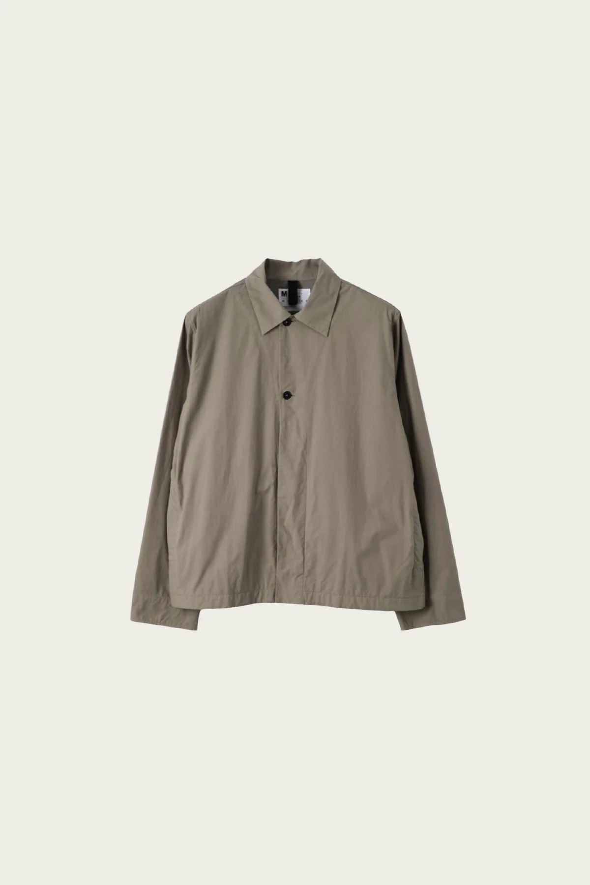 MHL Boxy Overshirt - Mouse Crisp Cotton Poplin - 1