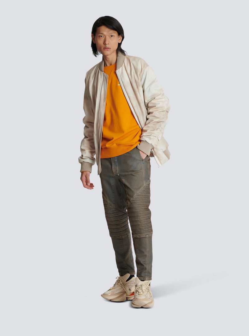 Balmain Balmain logo print sweatshirt in eco-responsible cotton outlook