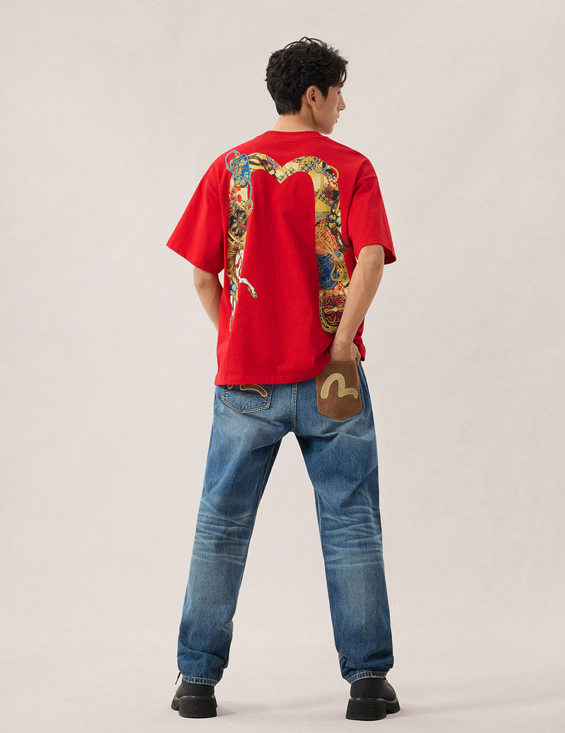 Year Of Horse Daicock Printed T-shirt - Red 6