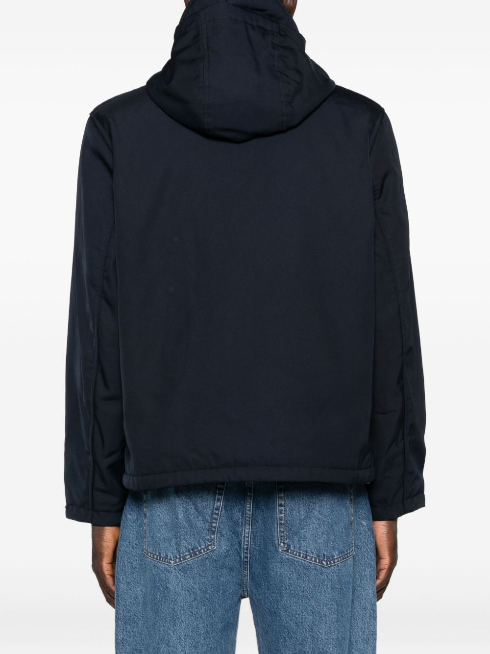 hooded logo-patch jacket - 4
