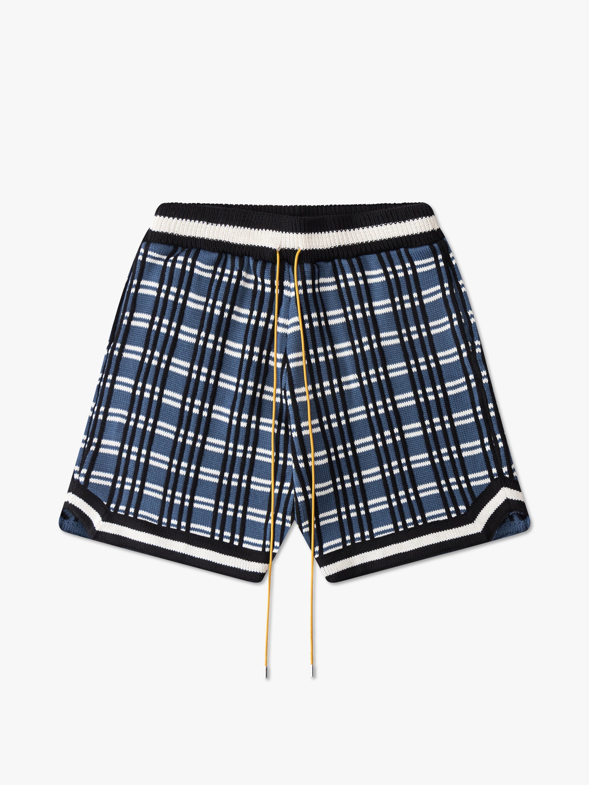 PLAID BASKETBALL KNIT SHORT - 1