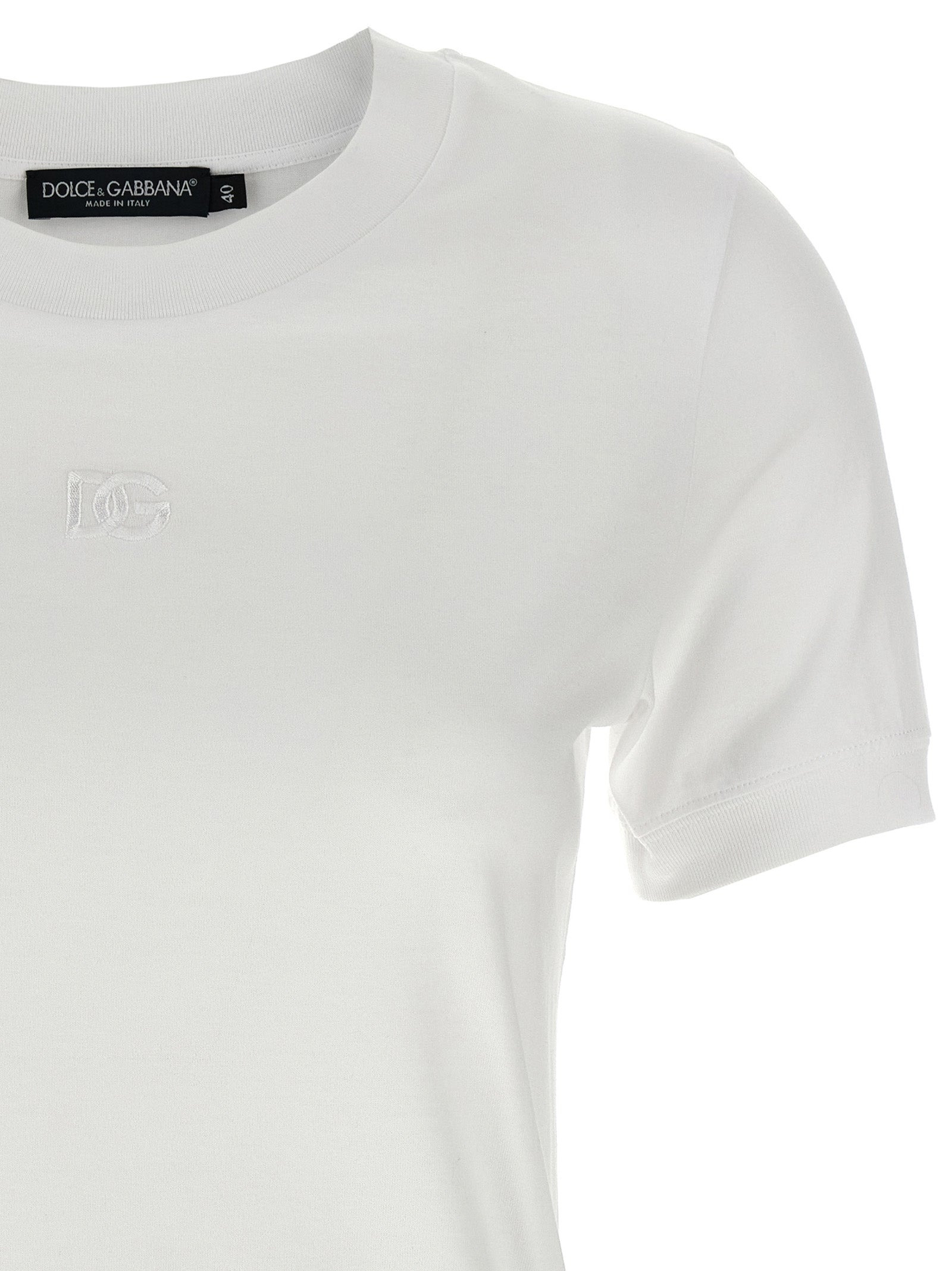 Dolce & Gabbana Women Logo Embroidery T-Shirt - 3