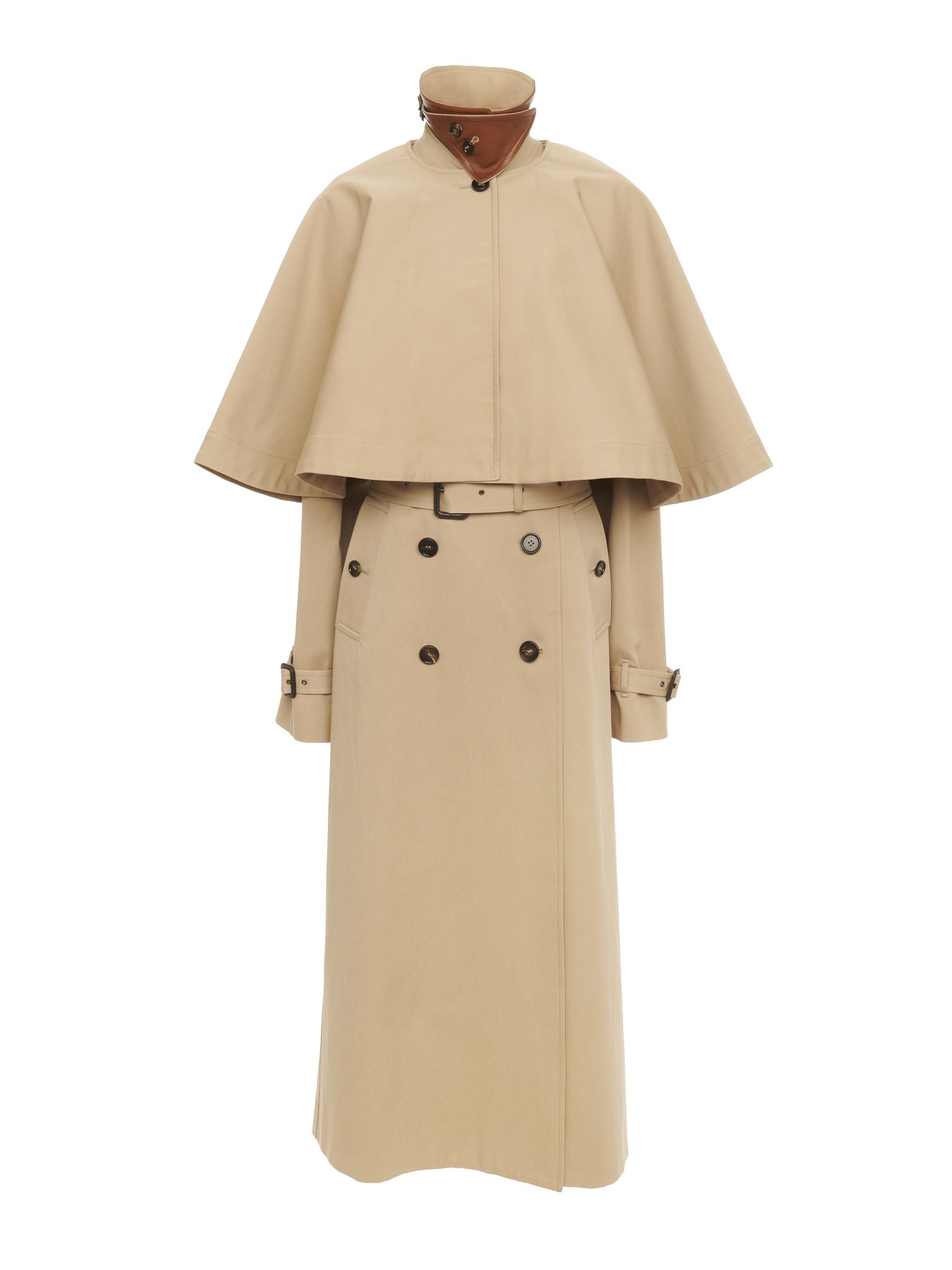 CLASSIC TRENCH COAT IN COTTON GABARDINE WITH CAPE - 1