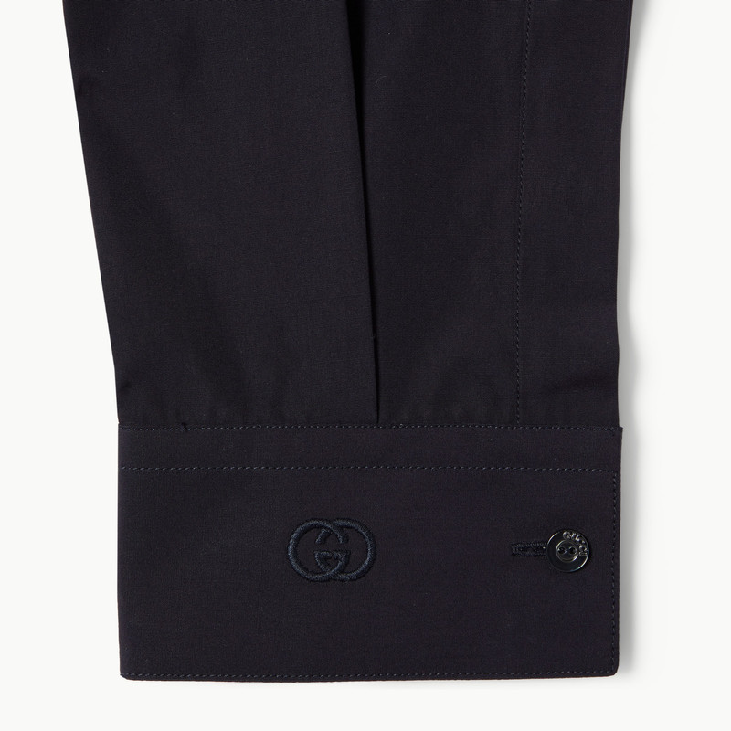 Piece dyed poplin shirt with embroidery 6