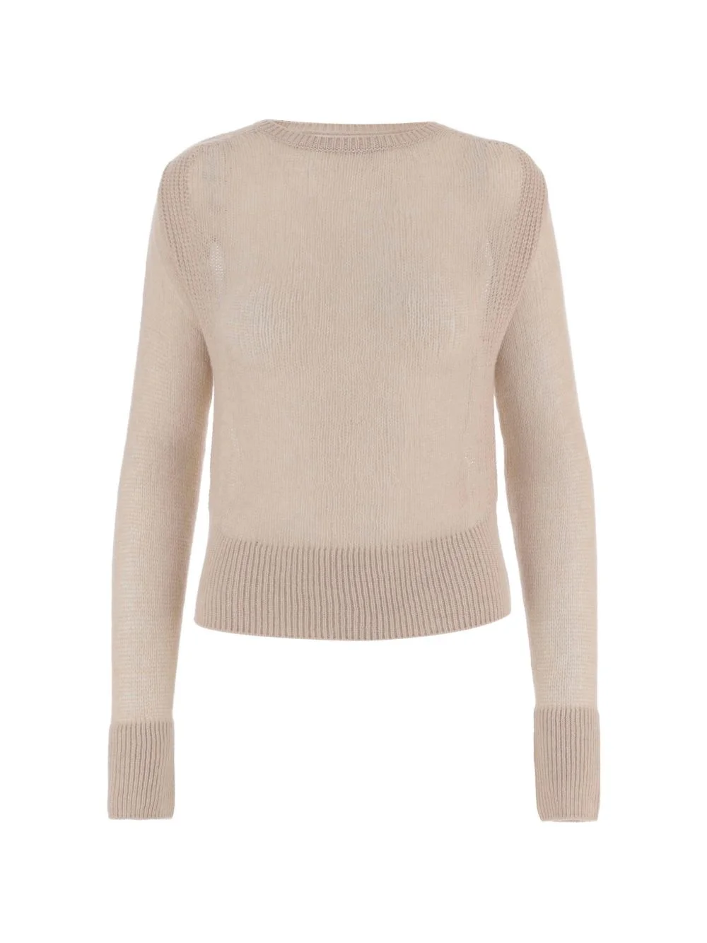 ribbed crew-neck sweater - 1