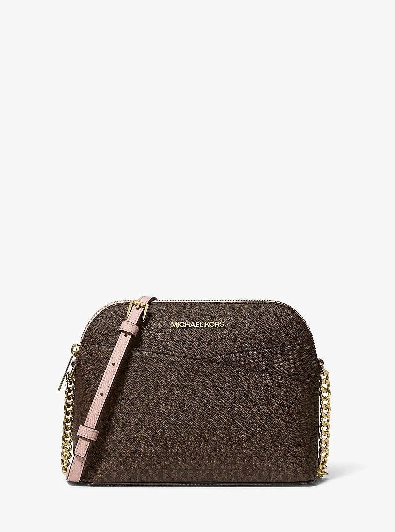 Jet Set Travel Medium Logo Dome Crossbody Bag - 1