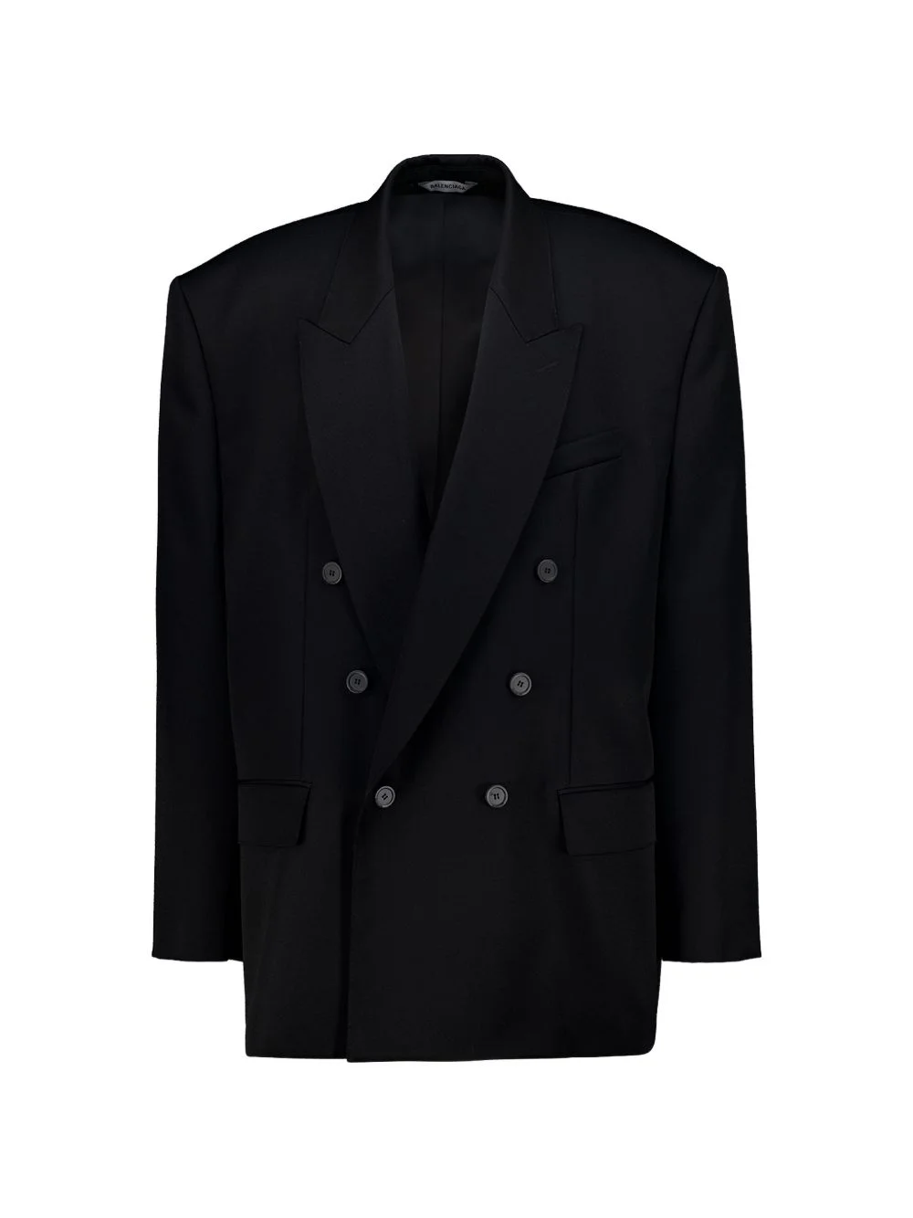 double-breasted wool-gabardine jacket - 1