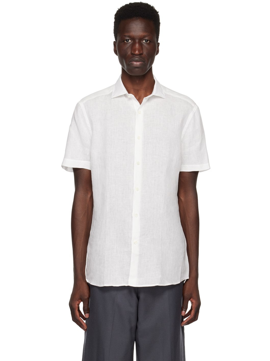 White Regular-Fit Shirt - 1