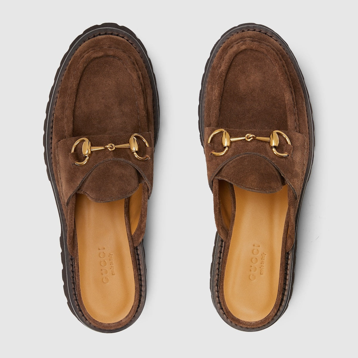 Gucci Horsebit Suede Mules - 3