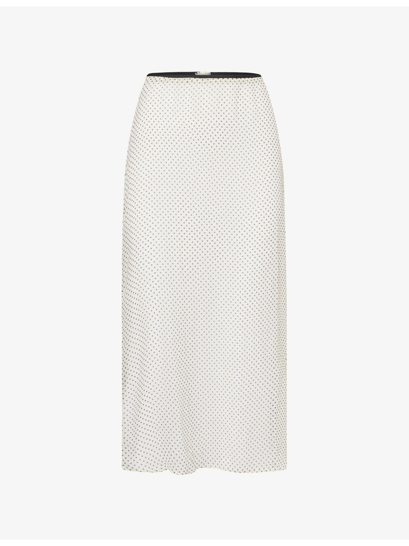 Polka-Dot Sheer Midi Skirt 1