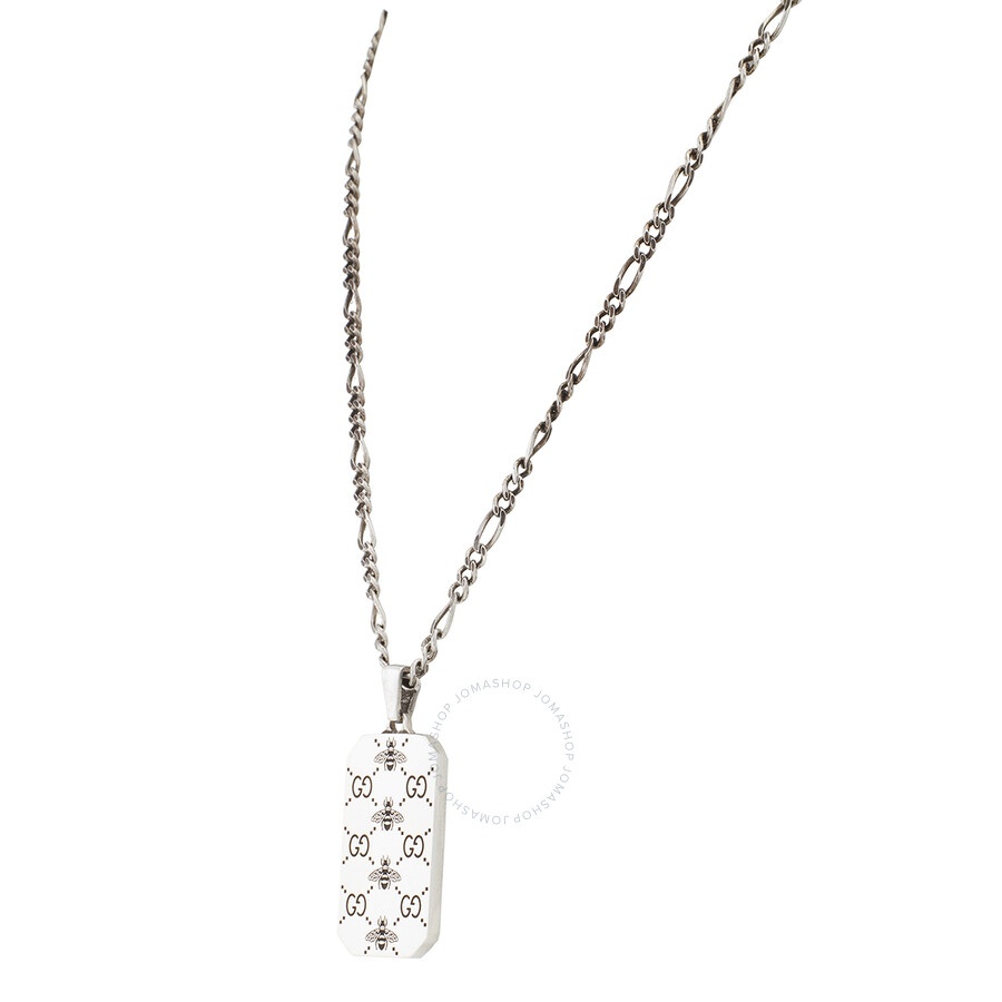 Gucci GG and bee engraved pendant necklace - 3