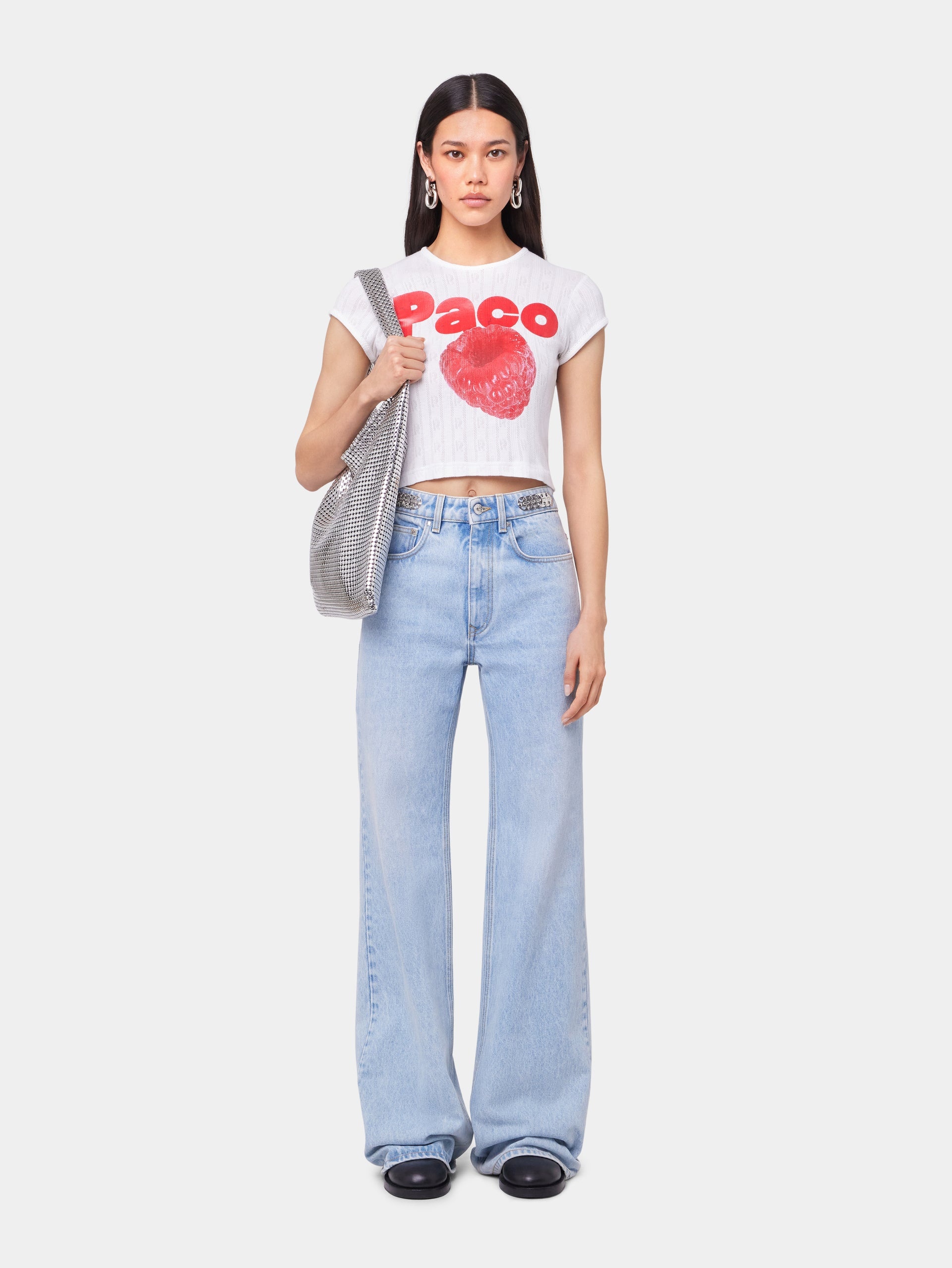 LIGHT BLUE BAGGY TROUSERS IN DENIM - 2