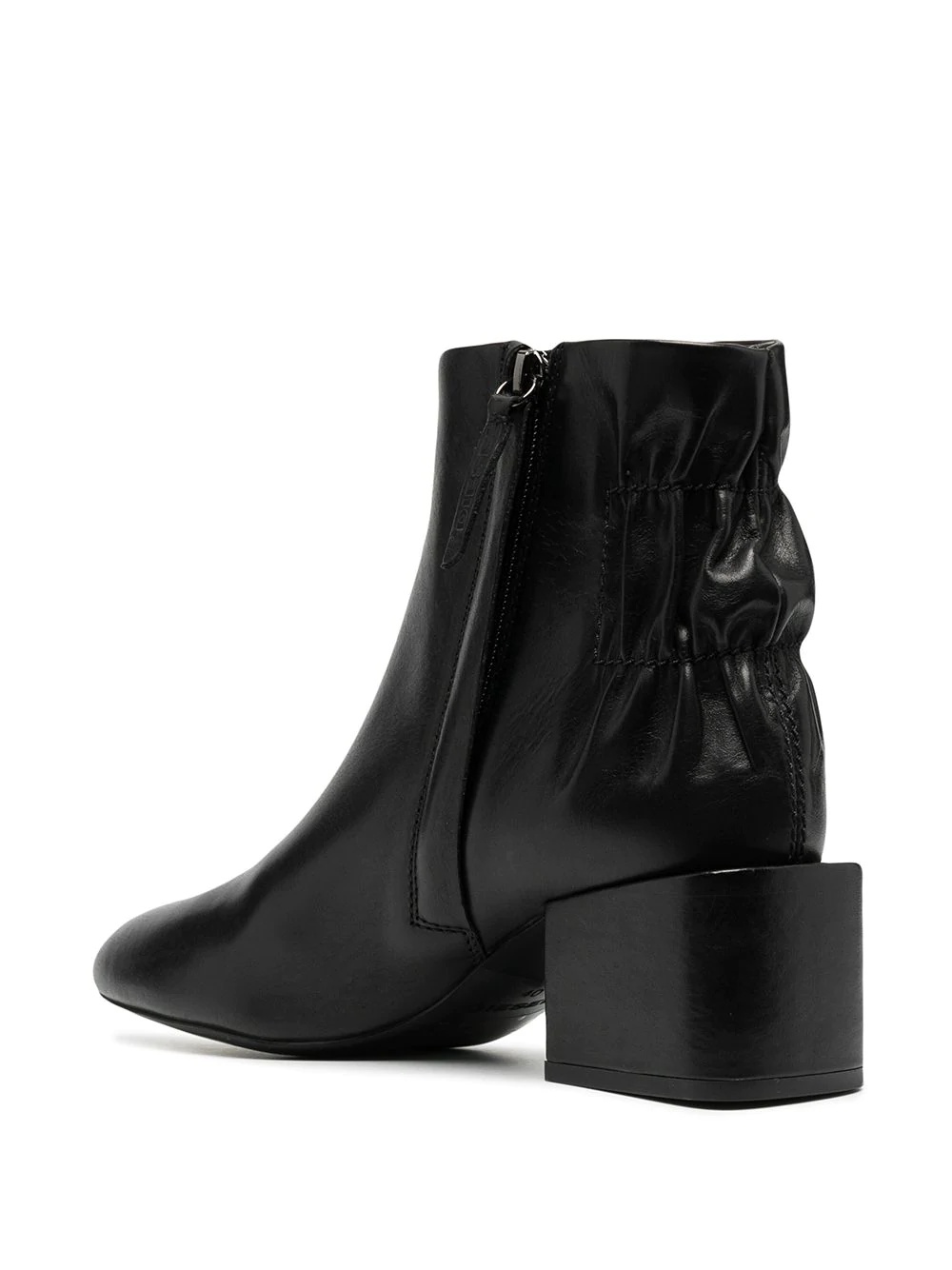 zip-up leather ankle boots - 3