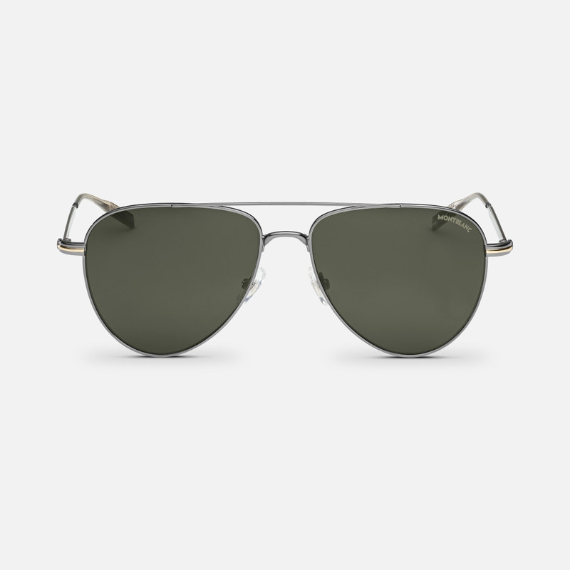 Squared Sunglasses with Ruthenium Colored Metal Frame 1