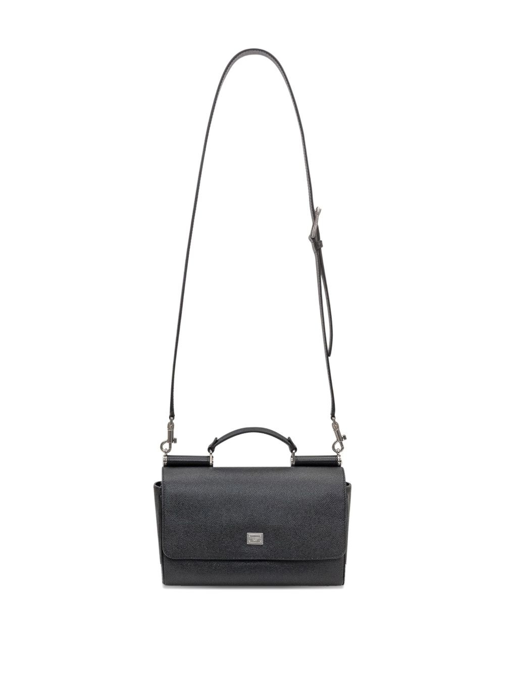 top-handle leather tote bag - 4