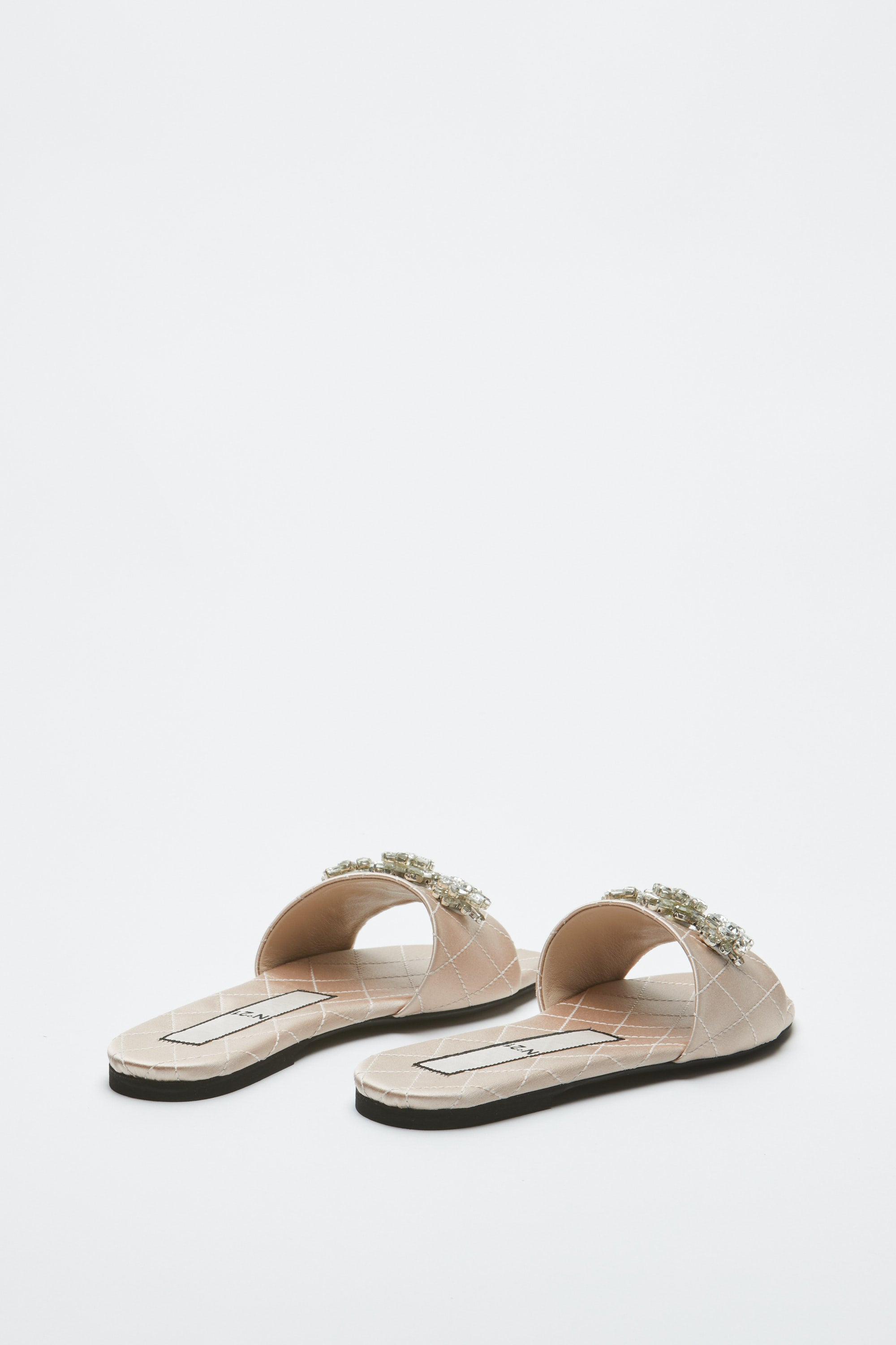 CRYSTAL-EMBELLISHED SLIDE SANDALS - 3