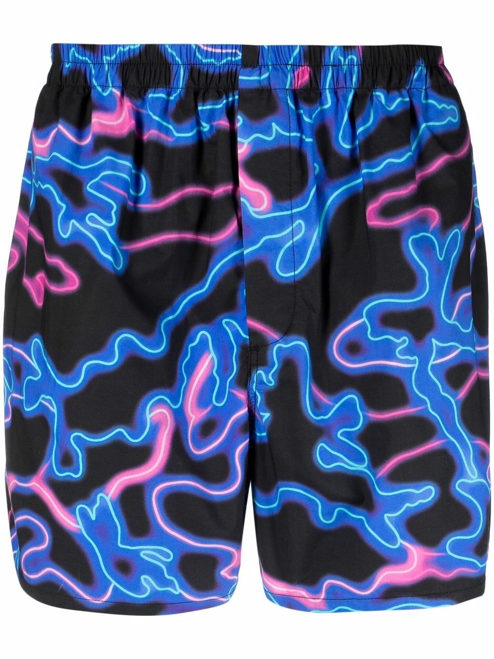 Neon-print swim shorts - 1