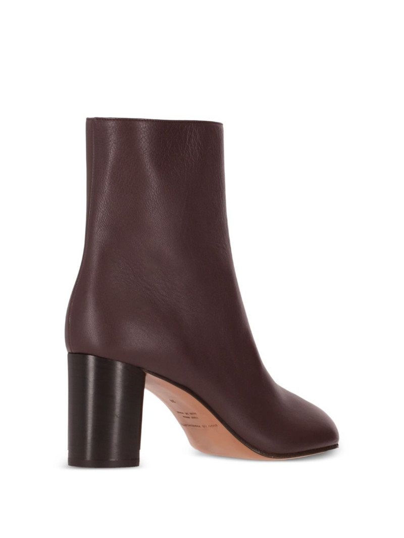 Obliqua leather ankle boots 3
