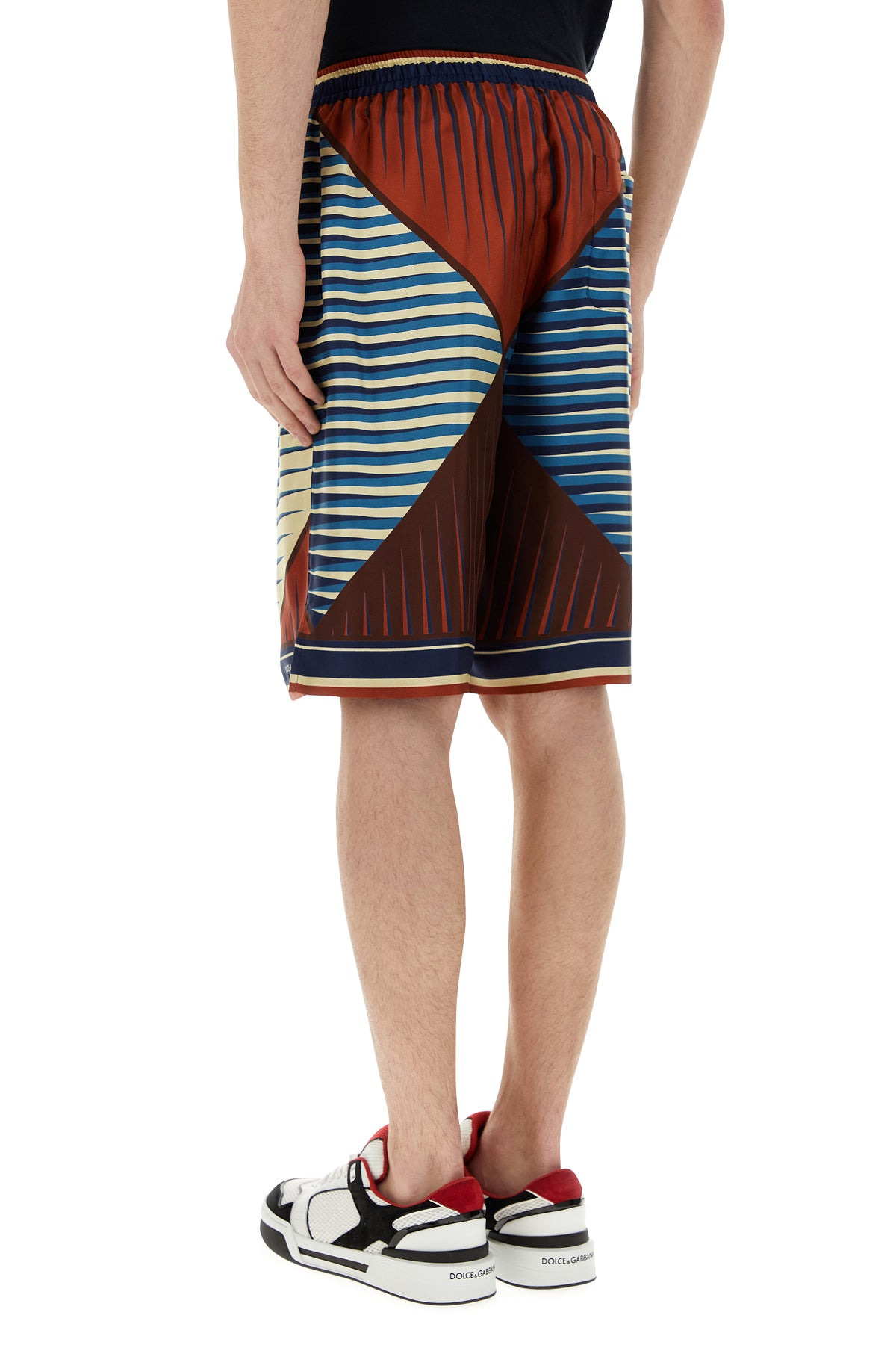 Printed satin bermuda shorts - 4
