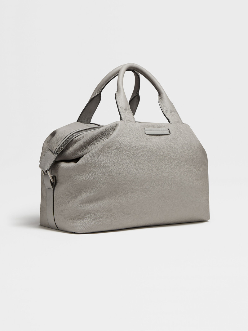GREY MÉLANGE DEERSKIN RAGLAN HOLDALL 3