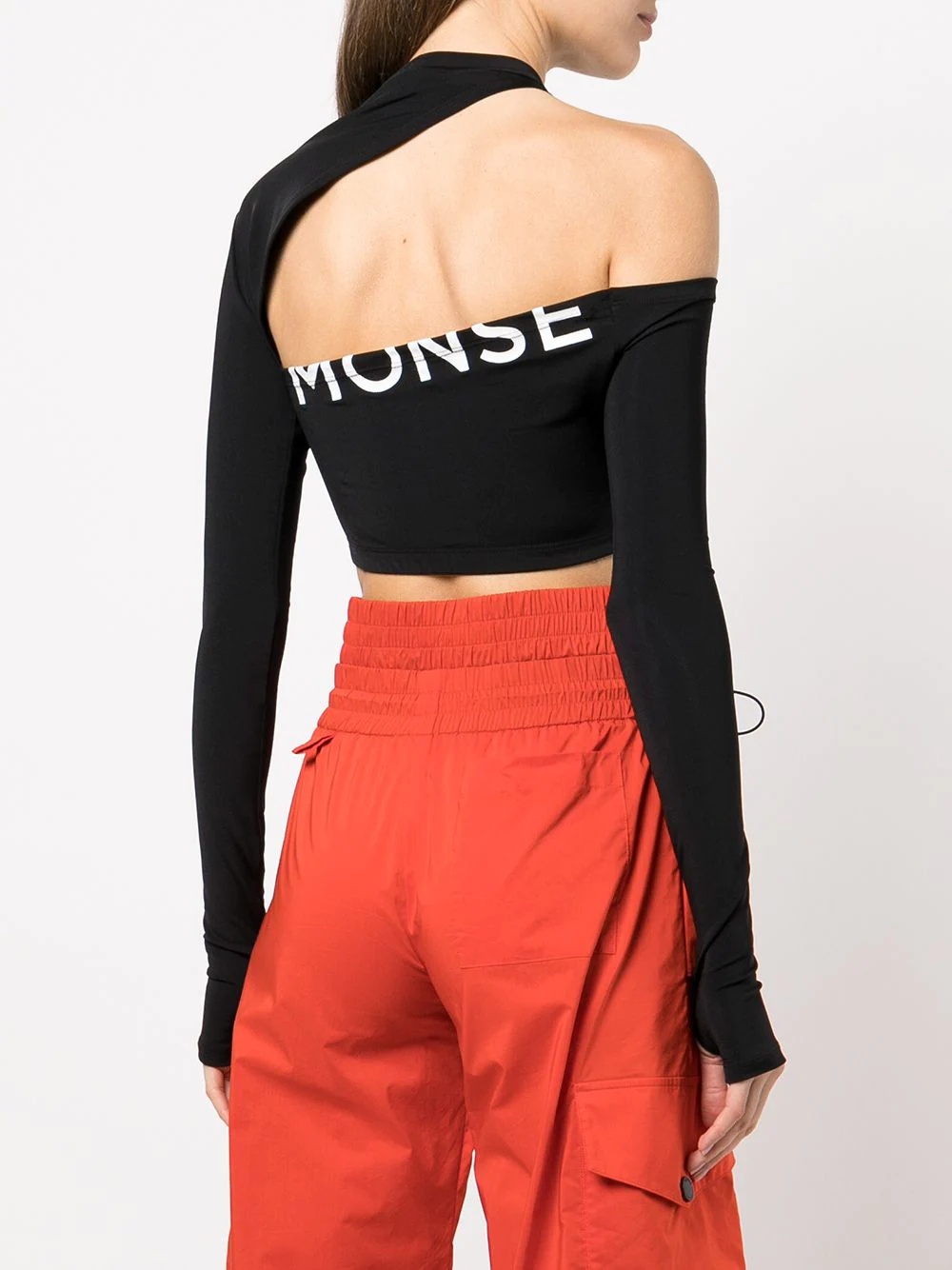 longsleeved cut-out cropped top - 4