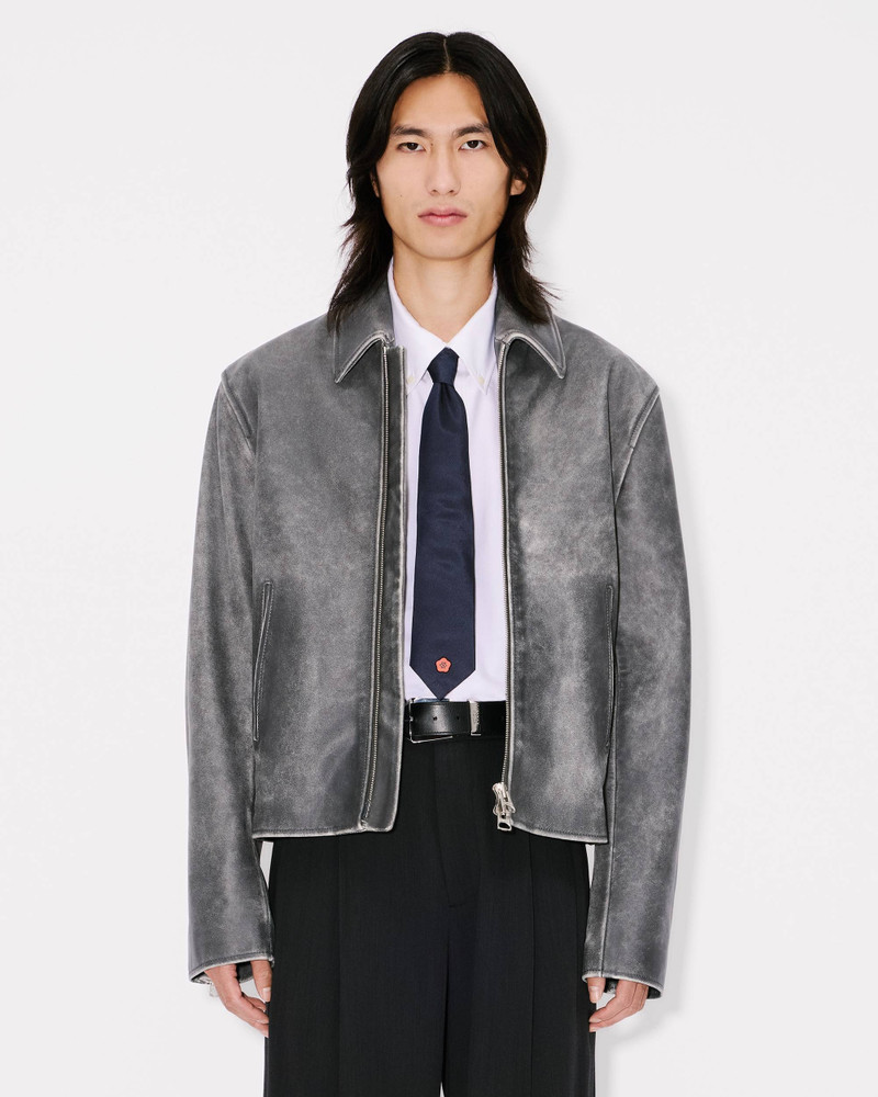 Casual blouson in leather 4