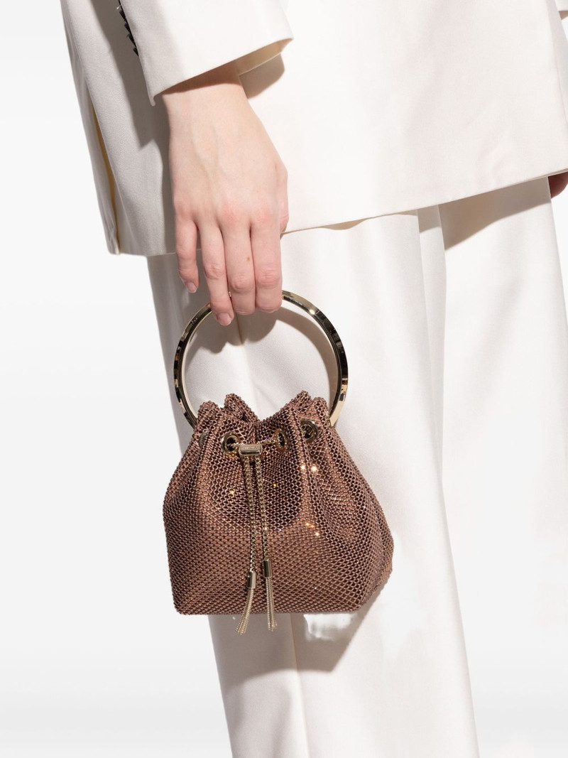 JIMMY CHOO Bon Bon shimmering-mesh handbag outlook