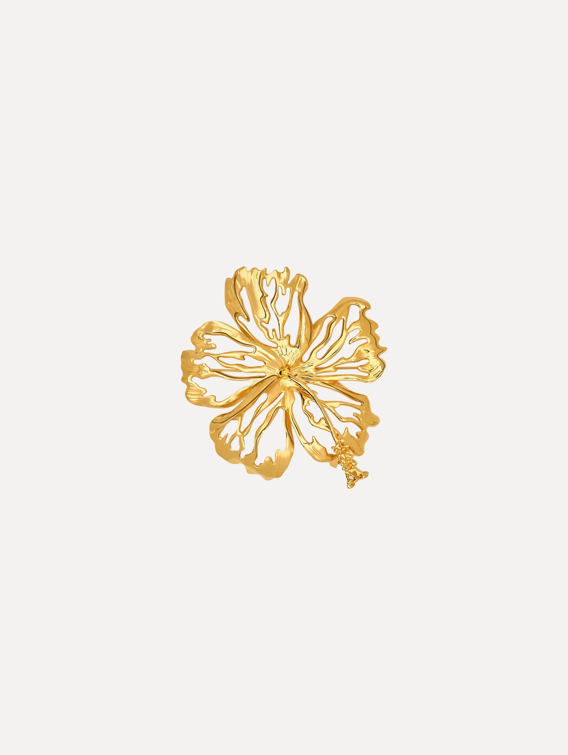OPENWORK HIBISCUS BROOCH - 1