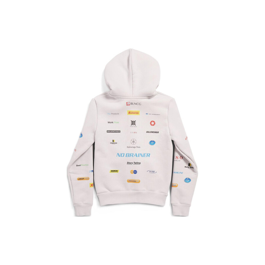 Balenciaga Ladies Business English Zip-Up Hoodie - 6
