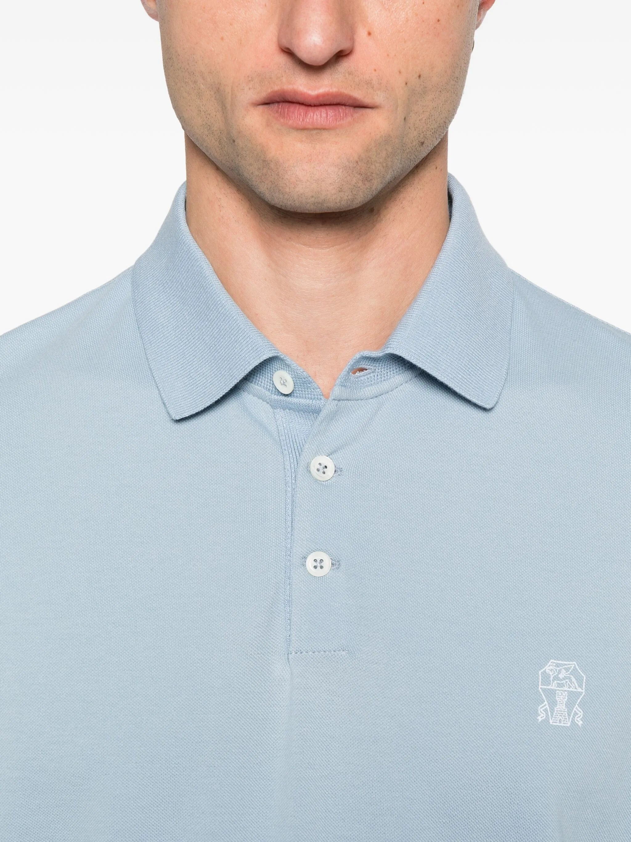 Brunello Cucinelli Embroidered Cotton Polo Shirt - 2