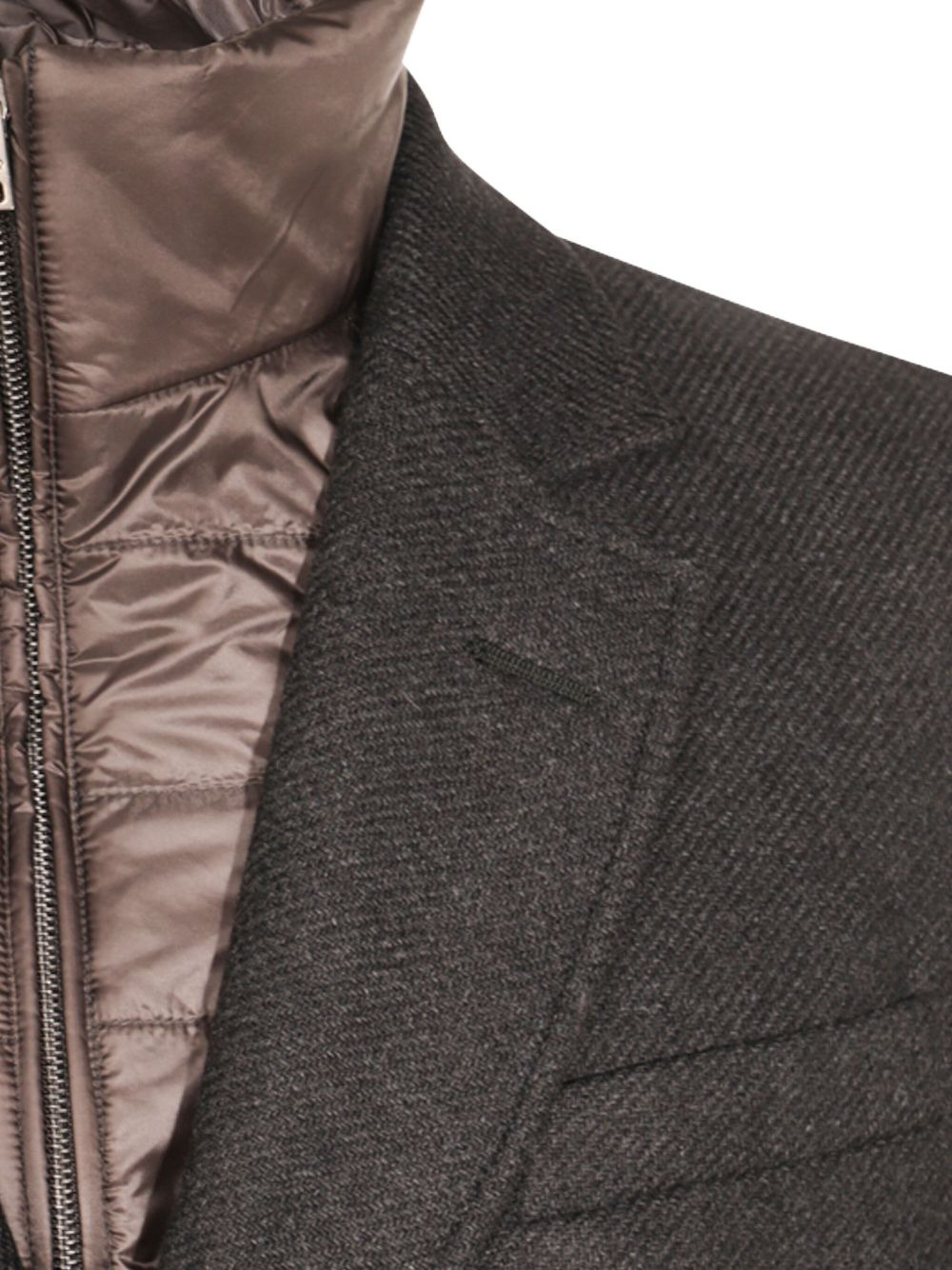 single-breasted layered coat - 3