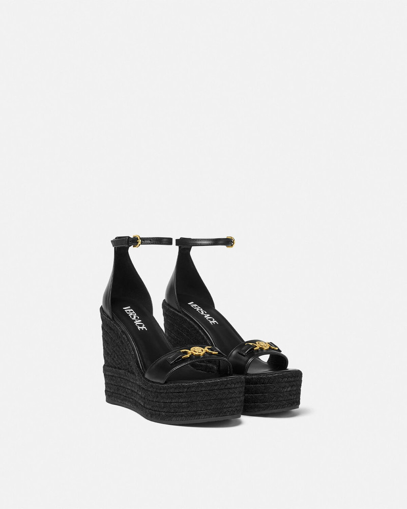 VERSACE Medusa '95 Leather Wedge Sandals 120 mm outlook