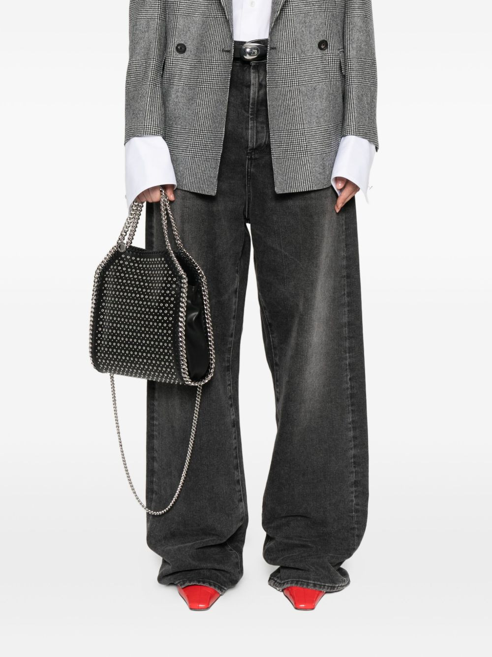 Falabella eyelet-embellished chain tote bag - 2