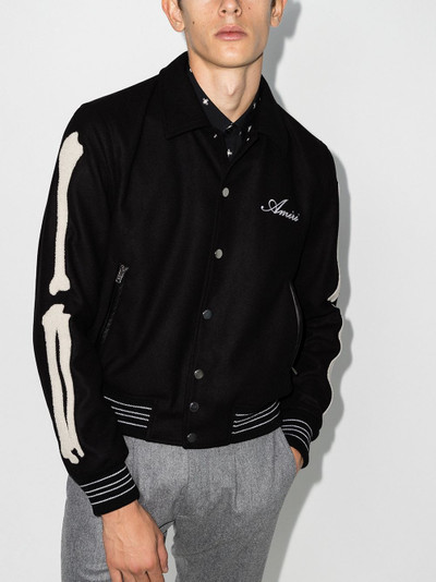 AMIRI embroidered logo bomber jacket outlook