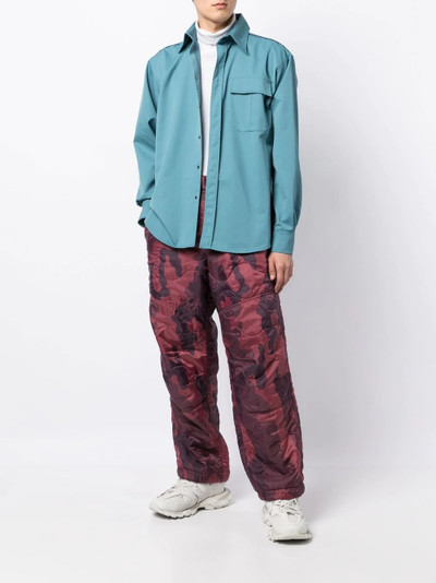 OAMC quilted camouflage-print trousers outlook