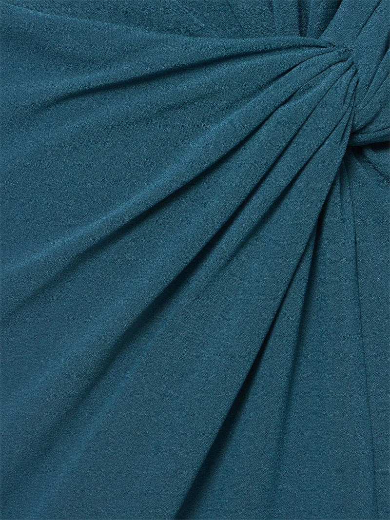Asymmetric satin crepe maxi dress - 2
