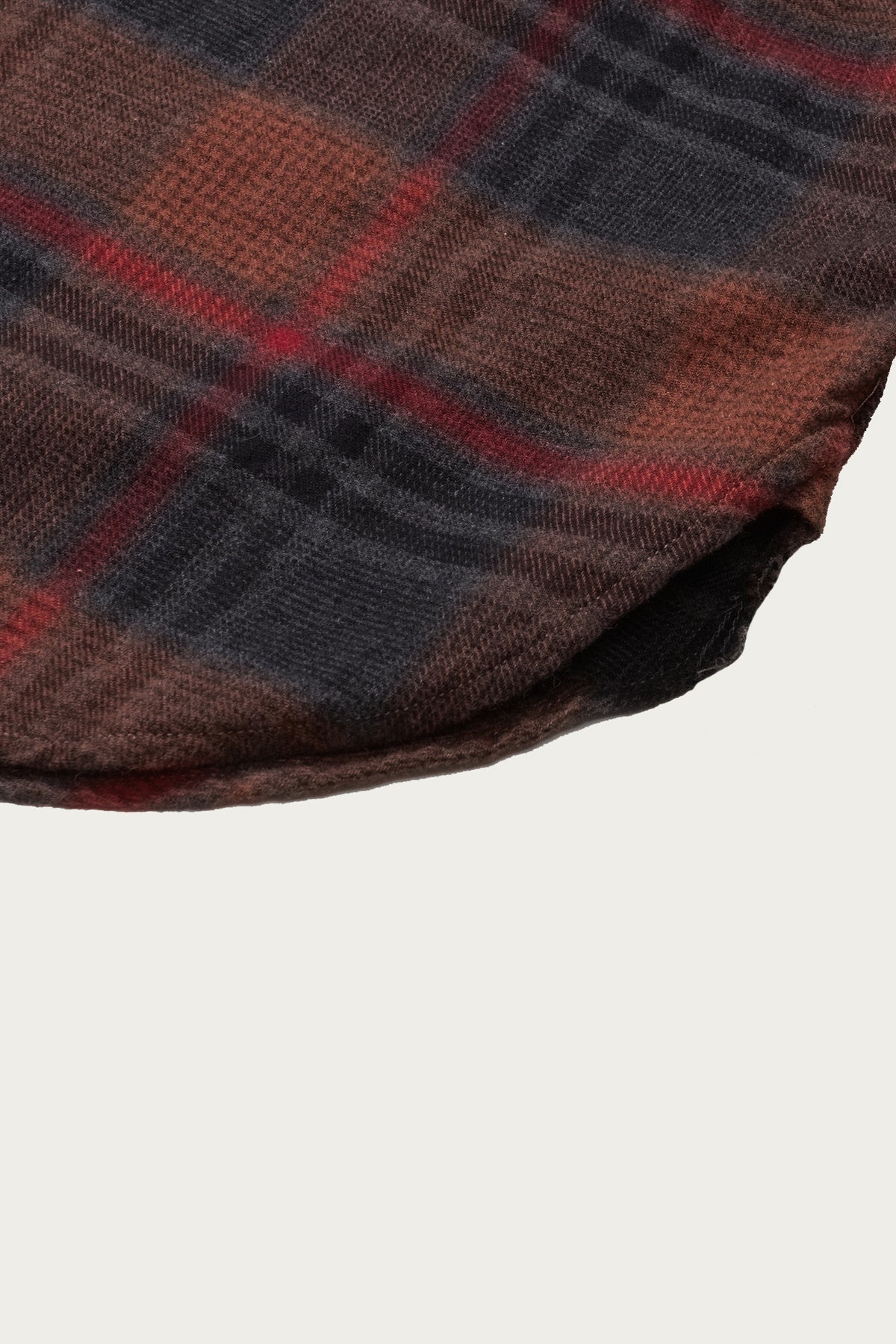 Work Shirt - Orange/Red Cotton Plaid Flannel - 6