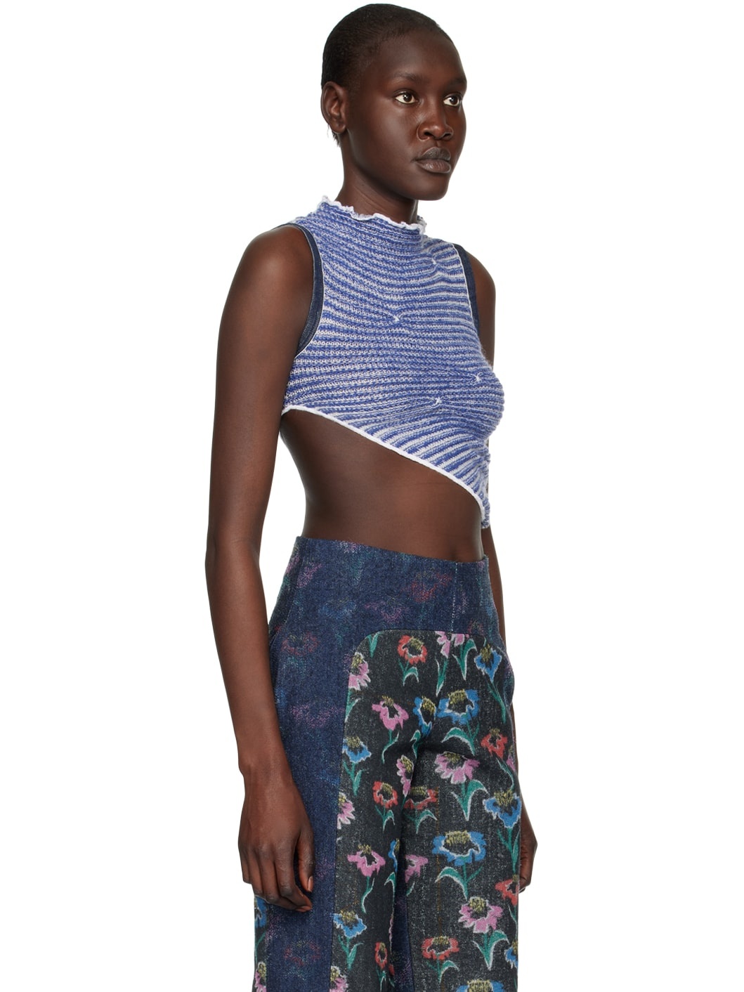 SSENSE Exclusive Blue Swirl Turtleneck - 2