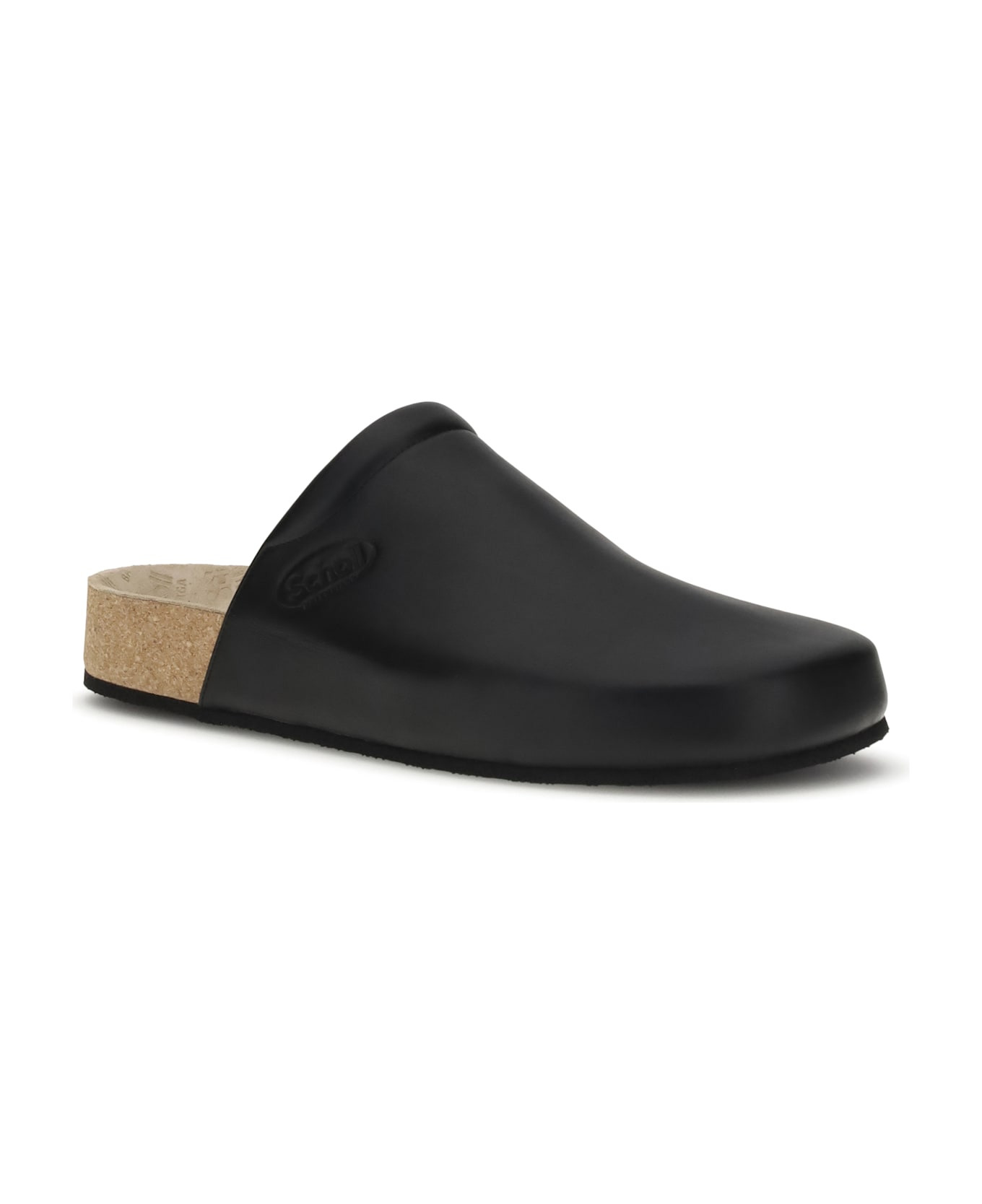 Leather Mules With Cork Insole - 2